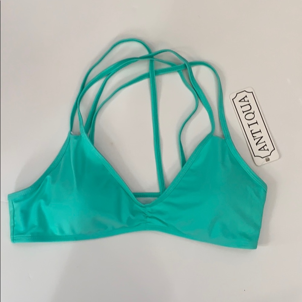 Antiqua bikini top turquoise XL NWT